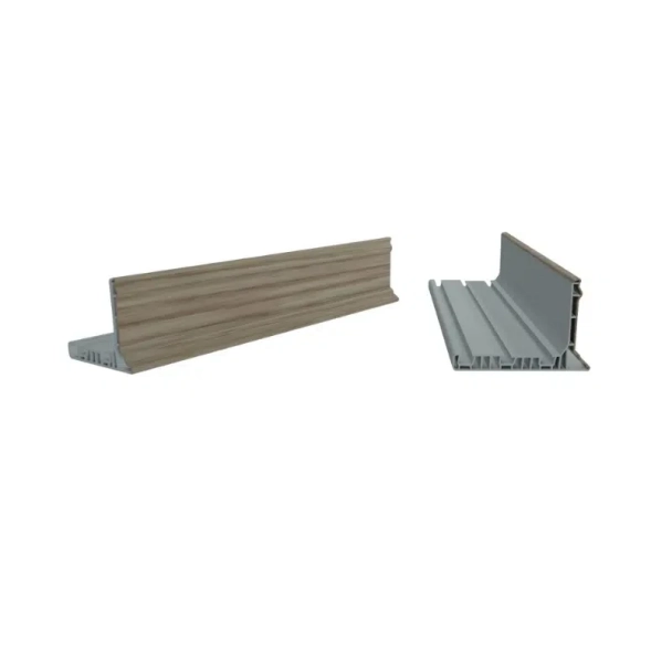 2-Редова ПВЦ - ПРО релса с чело тъмен дъб