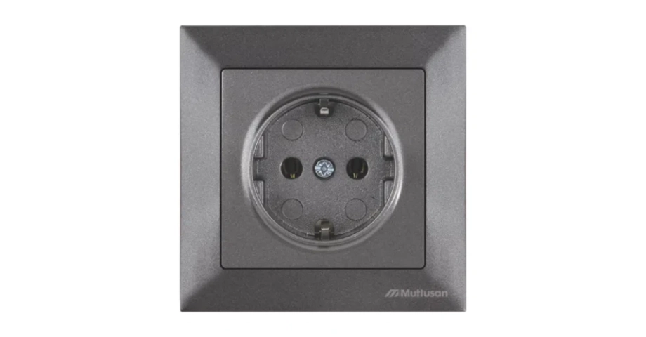 КАНДЕЛА КОНТАКТ ШУКО ЕДИНИЧЕН 16А СИВ