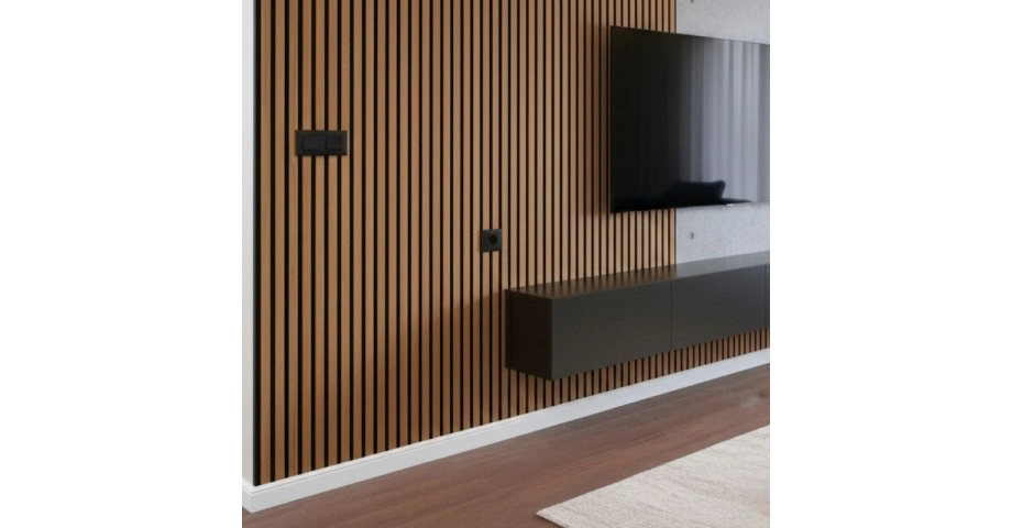 Акустичен панел от MDF 60x275см Тийк + ПОДАРЪК: Лепило