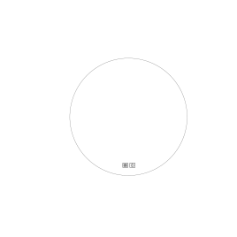 Огледало за баня с вградено задно LED осветление ø60cm